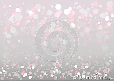 Abstract blurred soft focus bokeh of bright silver background Vector Illustration