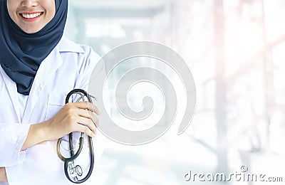 Abstract blurred white doctor medical office room background concept for blur empty space grey modern hospital clinic pharmacy, Stock Photo