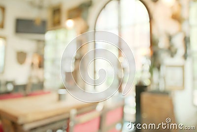 Abstract blurry bright restaurant Stock Photo