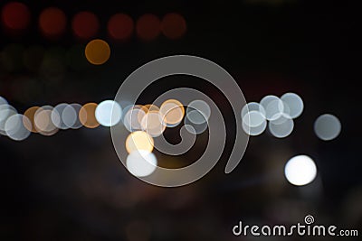 Abstract bokeh background, bokeh party in night, night city street lights bokeh background, night city background, abstract circul Stock Photo