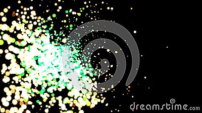 Abstract bokeh colored particles. Motion colors background, shining lights, sparks and particles Stock Photo