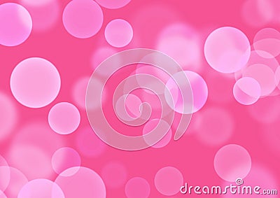 Abstract bokeh light bubble pink background decoration Stock Photo