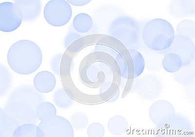 Abstract bokeh light bubble white and blue background decoration Stock Photo