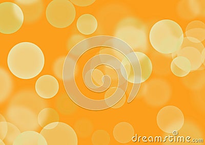 Abstract bokeh light bubble yellow background decoration Stock Photo