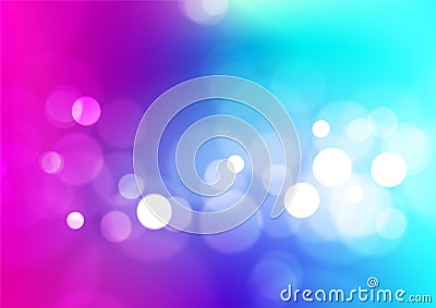 Abstract bokeh lights colorful background Vector Illustration