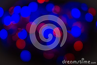 Abstract Bokeh Texture. Colorful blue. Defocused background Blurred bright light Stock Photo