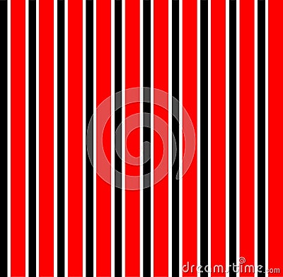 Abstract Bold Red Stripe Lines Thin Black Stripe Lines Repeated Design On White Background Stock Photo