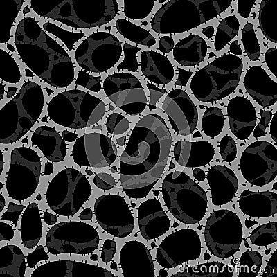 Abstract bone spongy structure seamless pattern Vector Illustration