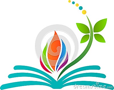 Abstract book logo Vector Illustration