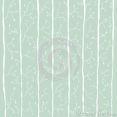 Abstract botanical background in cold color. Vector Illustration