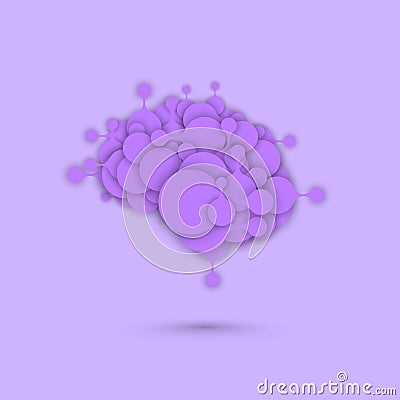 Abstract brain vector metaball graphic Vector Illustration