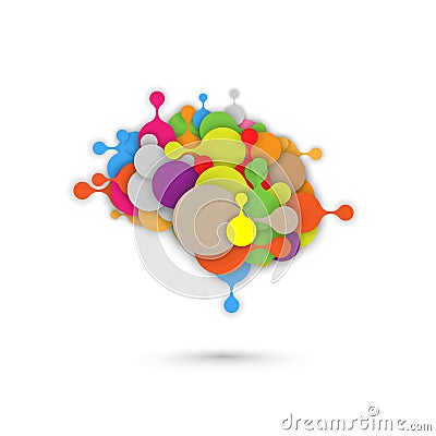 Abstract brain vector metaball graphic Vector Illustration