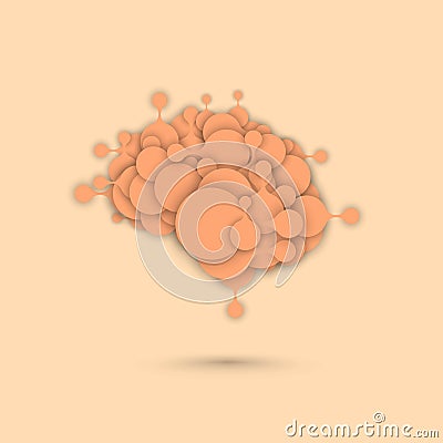 Abstract brain vector metaball graphic Vector Illustration