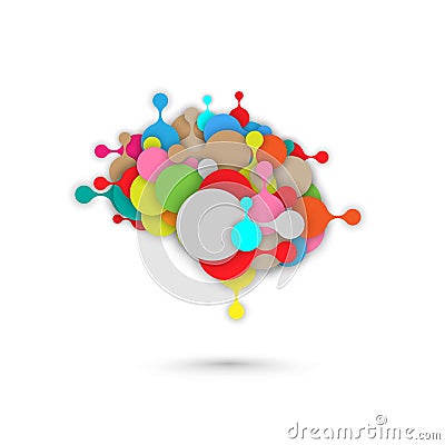 Abstract brain vector metaball graphic Vector Illustration