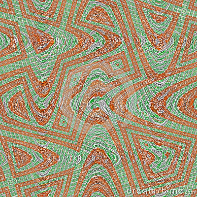 Abstract break zigzag green tropical forest pattern with waves. Colorful texture for textile, wrapping paper, covers, banners or Stock Photo