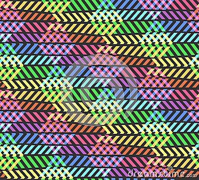 Abstract break zigzag rainbow pattern with rhombus Stock Photo