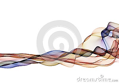 Abstract bright background. Multicolored waves on white background Stock Photo