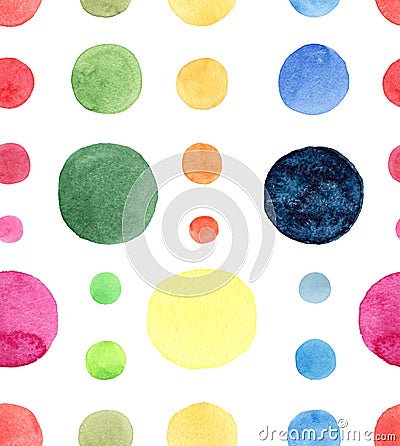 Abstract bright beautiful artistic wonderful bright blue, navy, turquoise, green, herbal, red, pink, yellow, orange circles patter Stock Photo