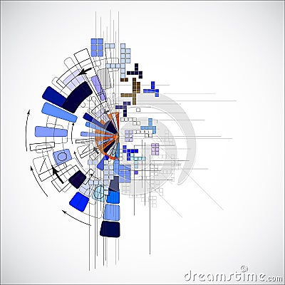 Abstract bright circuit computer line technology business background Stock Photo