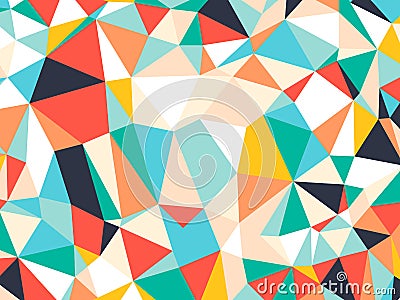 Abstract bright colorful random triangle geometric background, Vector Illustration pattern. Vector Illustration