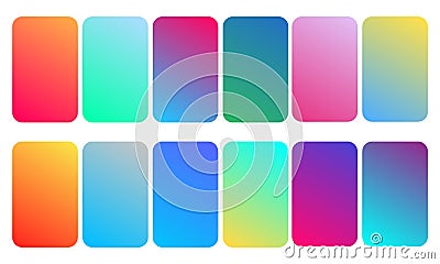 Abstract bright colorful vector gradients collection Vector Vector Illustration