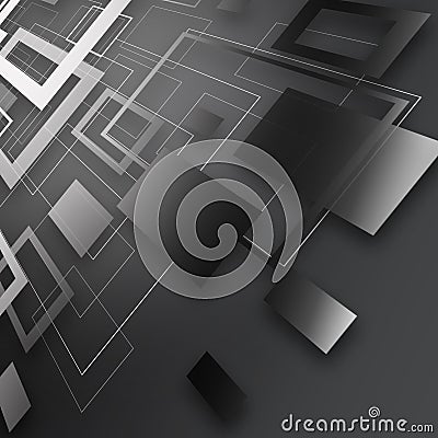 Abstract bright gray background with squares Stock Photo