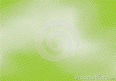 Abstract bright green pop art retro background with halftone comic style texture Vector Illustration