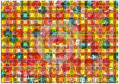 Abstract bright grungy circles background Stock Photo