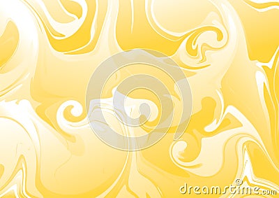 Abstract bright mystical bright golden liquid swirl pattern for graphic design background. Vector Illustration