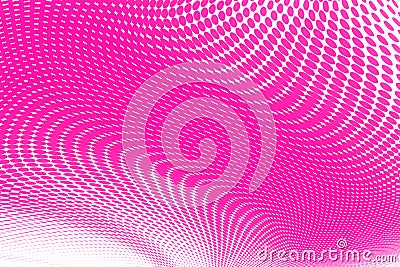 Abstract bright pink halftone pattern. Half tone panoramic vector illustration with dots Vector Illustration