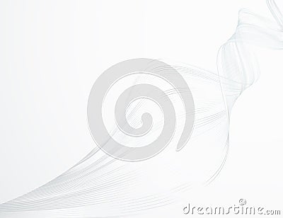 Abstract bright wavy lines on a white light background Futuristic technology illustration design The pattern of the wave line Vector Illustration