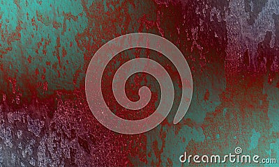 Abstract bronze dark green and magenta color mixture wall textured on background. Vector Illustration