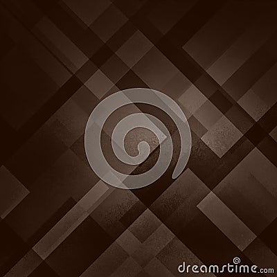 Abstract brown background with triangles and rectangle shapes layered in contemporary modern art design, warm coffee colors Stock Photo