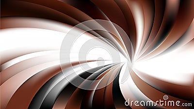 Abstract Brown Black and White Swirling Radial Background Stock Photo