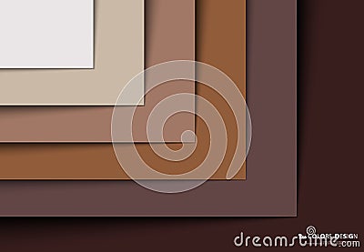Abstract brown earth tone color design of paper cut pattern artwork background. illustration vector eps10 Vector Illustration