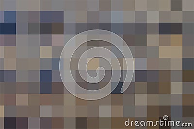 Abstract pixel brown background. Vector geometAbstract brown pixel background. Geometric texture of square brown pixels Vector Illustration