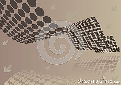 Abstract brown wave design Vector Illustration