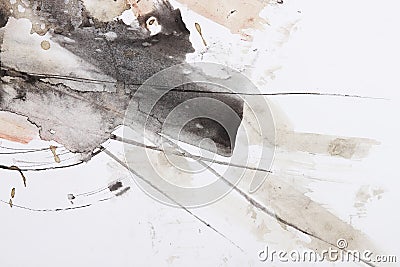 Abstract brush painting Stock Photo