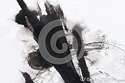 Abstract brush painting Stock Photo