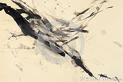 Abstract brush painting Stock Photo