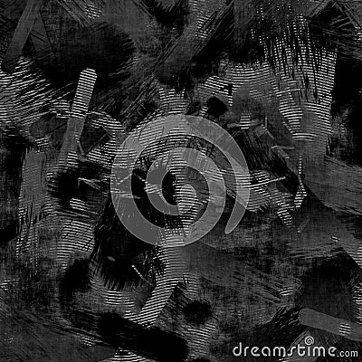 Abstract brush strokes scratch background with paper halftone engraving grunge line art. Spread splash grunge messy Stock Photo