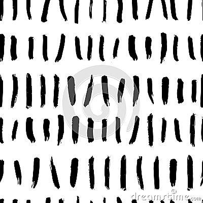 Abstract brush strokes.Vector seamless pattern Vector Illustration