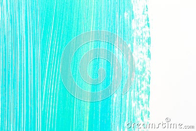 Abstract cyan hand painted background Stock Photo