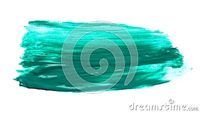 Abstract brushstroke of green paint Stock Photo