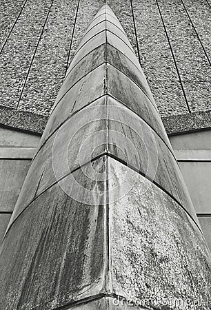 Abstract Brutalist Architecture Detail Stock Photo