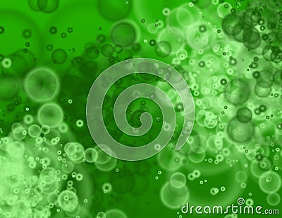 The abstract green bubble chaos image Stock Photo