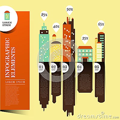Abstract building infographics Vector Illustration