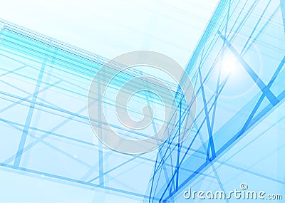 Abstract building from the lines Vector Illustration