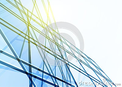 Abstract building from the lines Vector Illustration