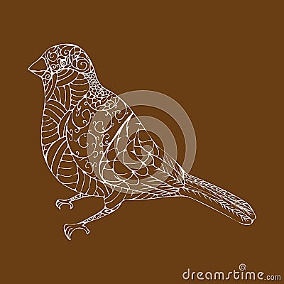 Abstract bullfinch Vector Illustration